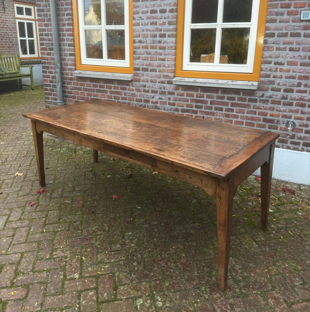 Antieke Franse eettafel eikenhout 