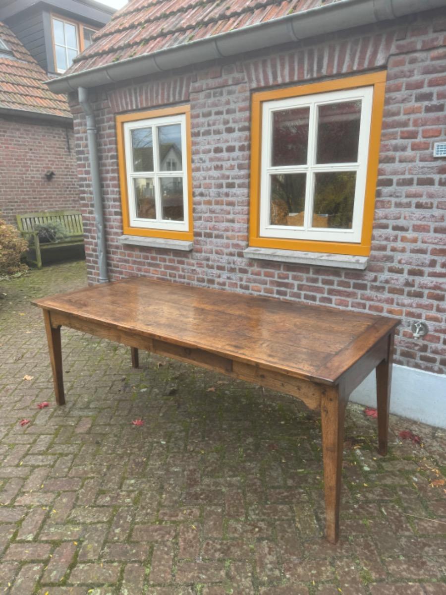 Antieke Franse eettafel eikenhout 