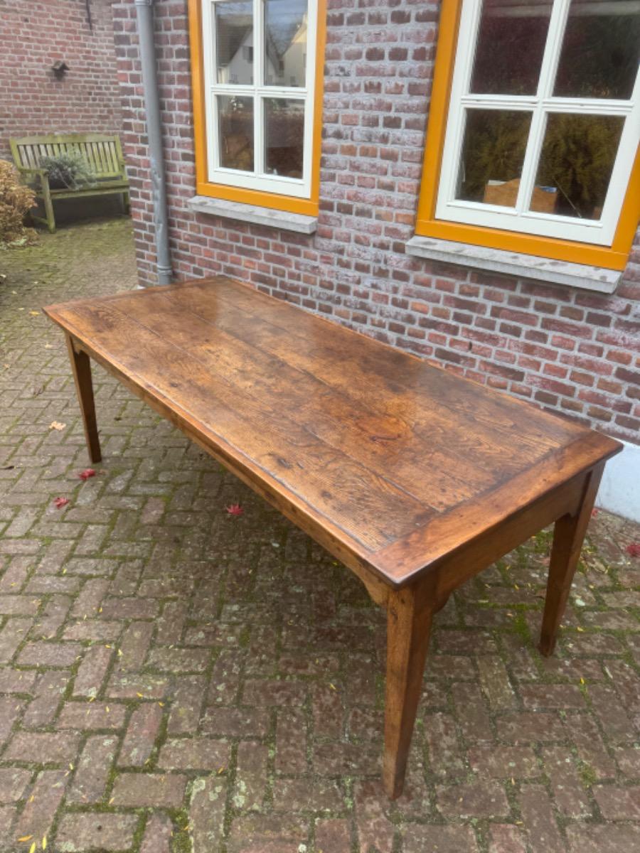 Antieke Franse eettafel eikenhout 