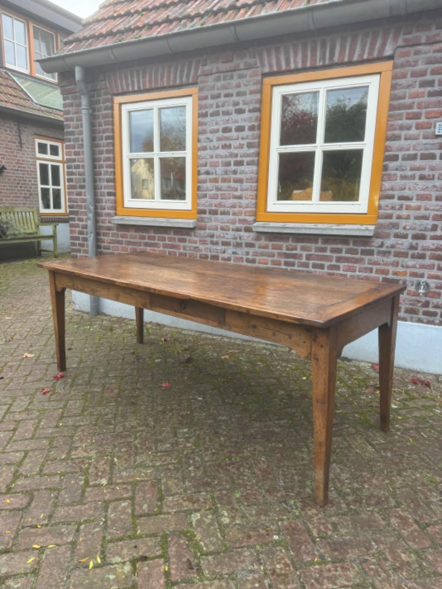 Antieke Franse eettafel eikenhout 