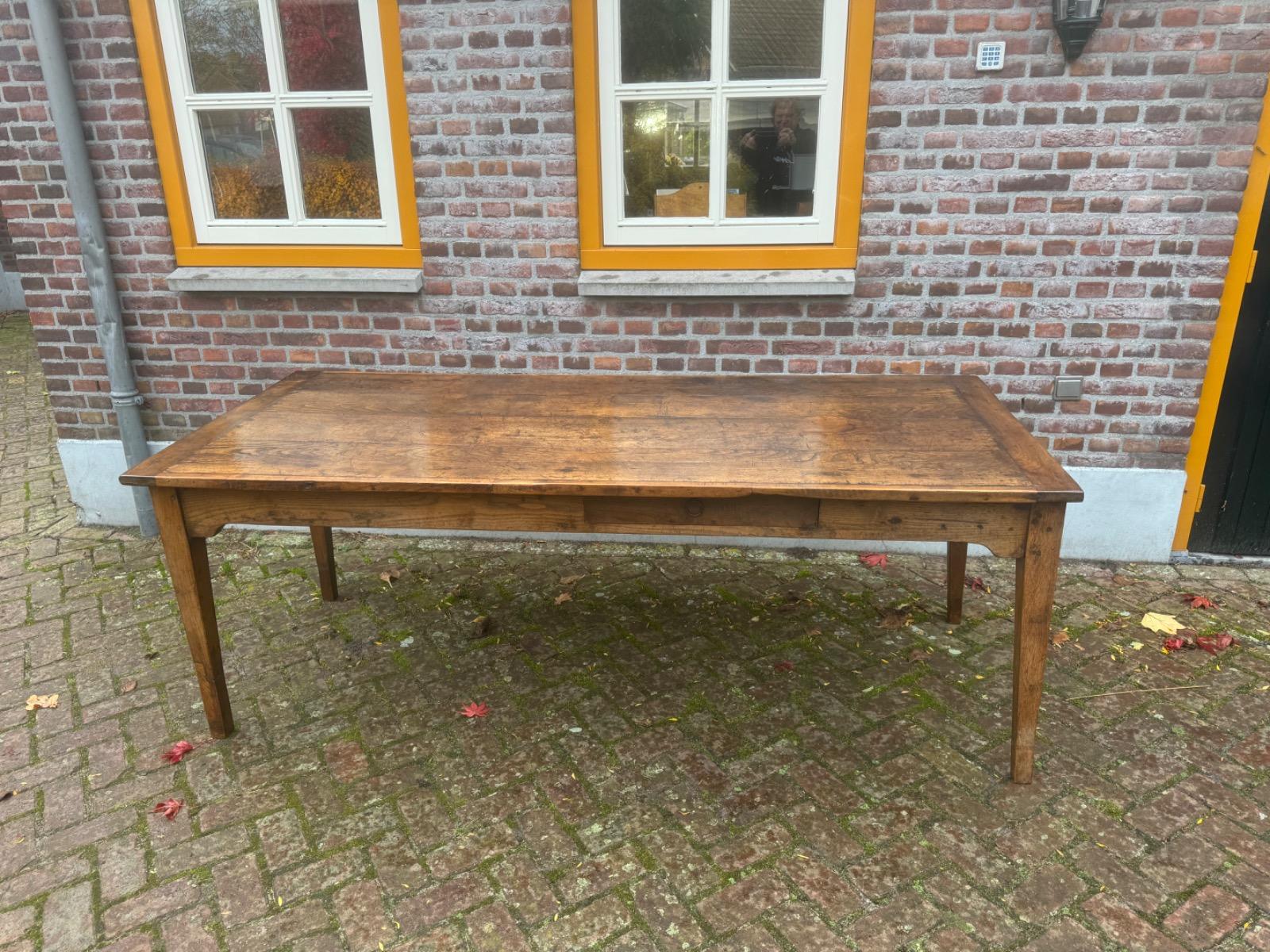 Antieke Franse eettafel eikenhout 