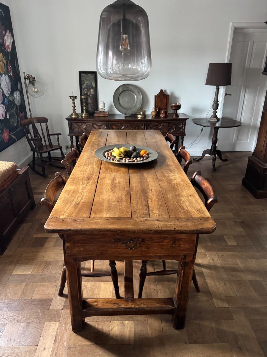 French farmhouse table in fruit wood (T6)