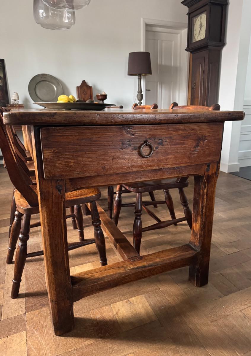 French farmhouse table in fruit wood (T6)