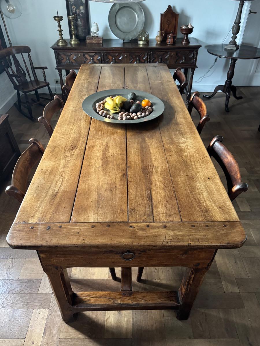 French farmhouse table in fruit wood (T6)